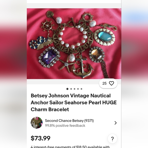 RARE BETSY JOHNSON VINTAGE NAUTICAL THEMED BRACLET - Picture 7 of 11
